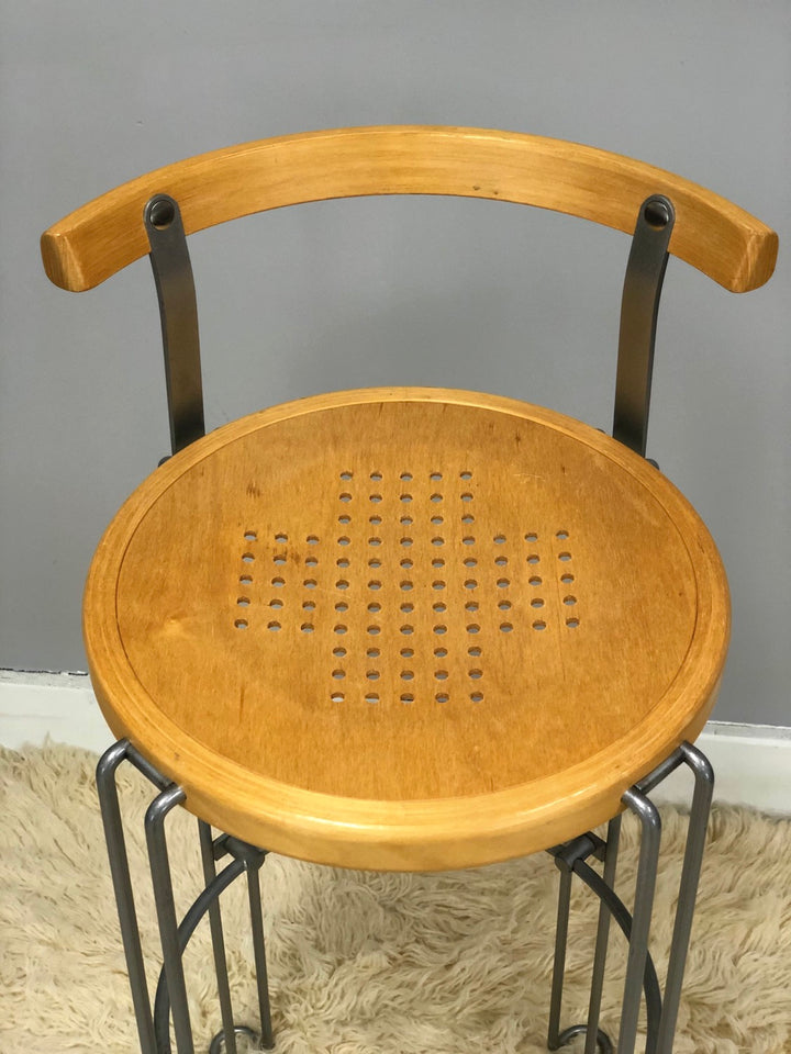 Mid 20th Century Designer Industrial Bar Stool By Borge Lindau For Bla Station image 5