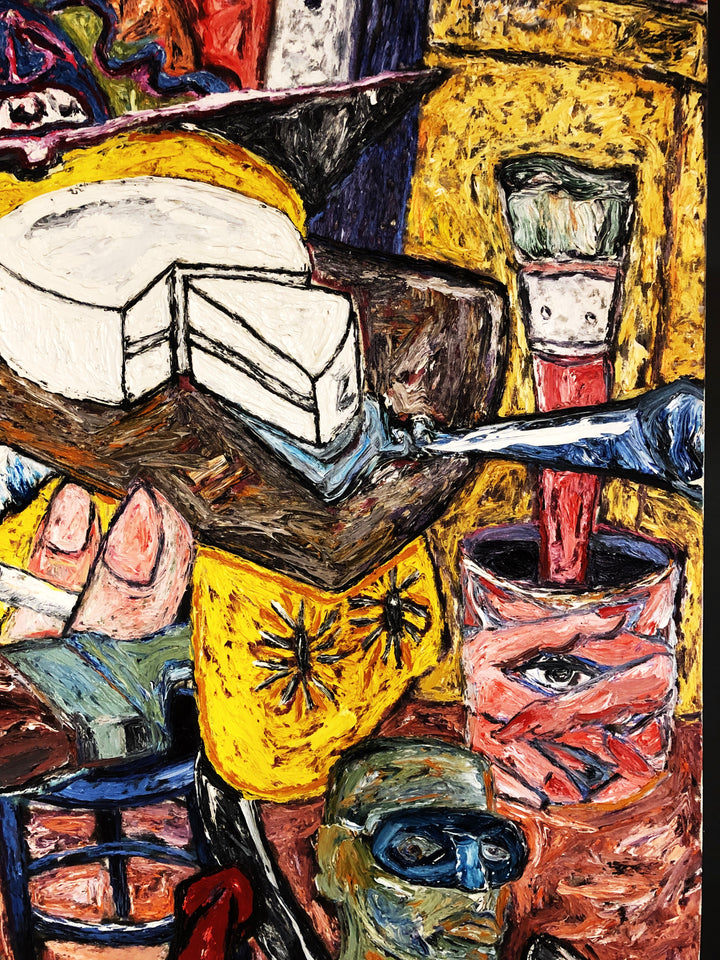 Large Original Mid Century Abstract Impressionist Signed Painting image 4