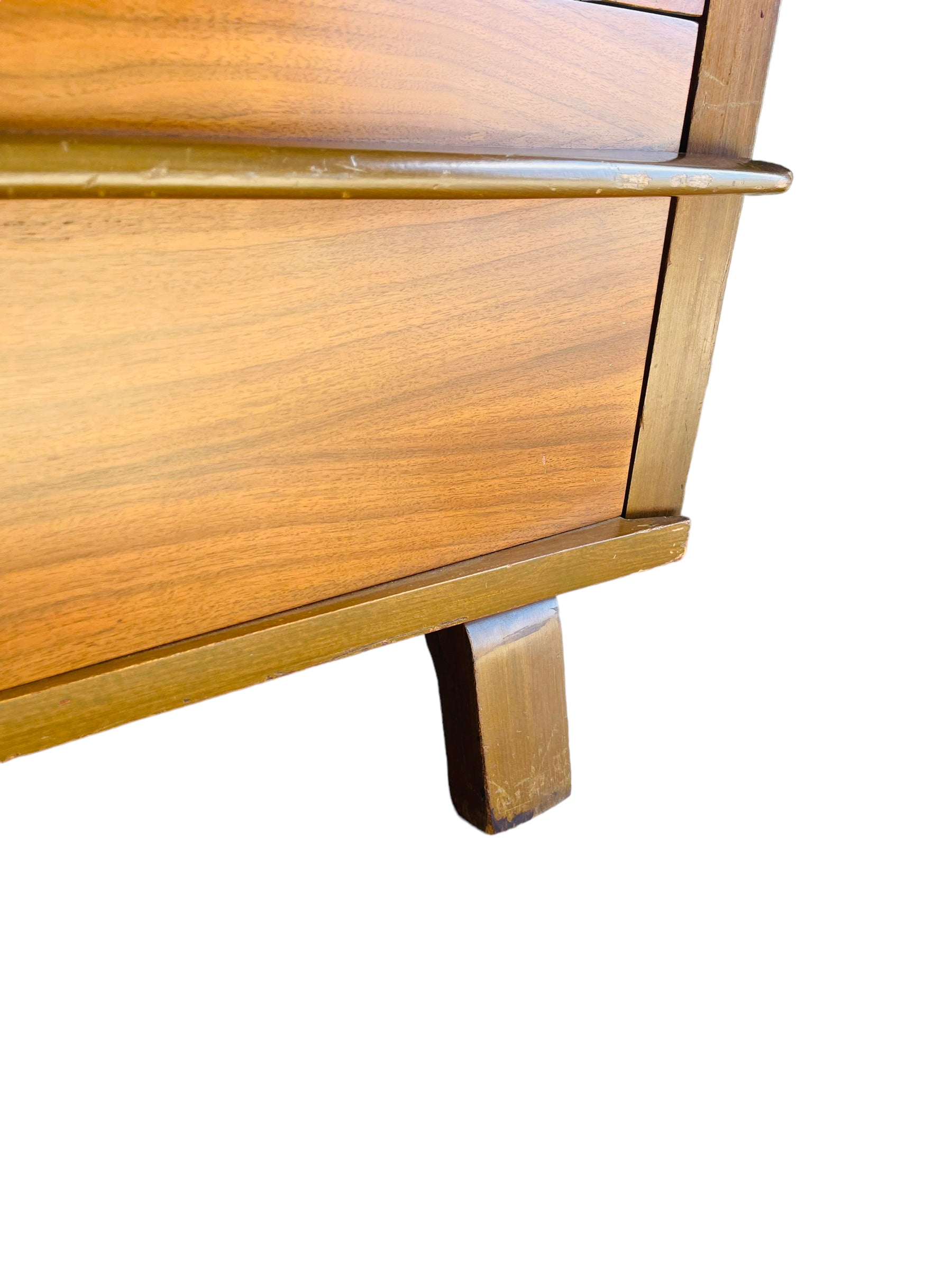 Mid Century Modern Bow Front Walnut Dresser / Credenza  image 11