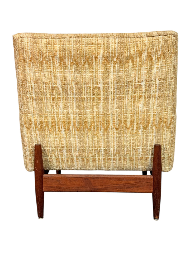 1950s Jens Risom Club Lounge Chair with Walnut Frame image 12