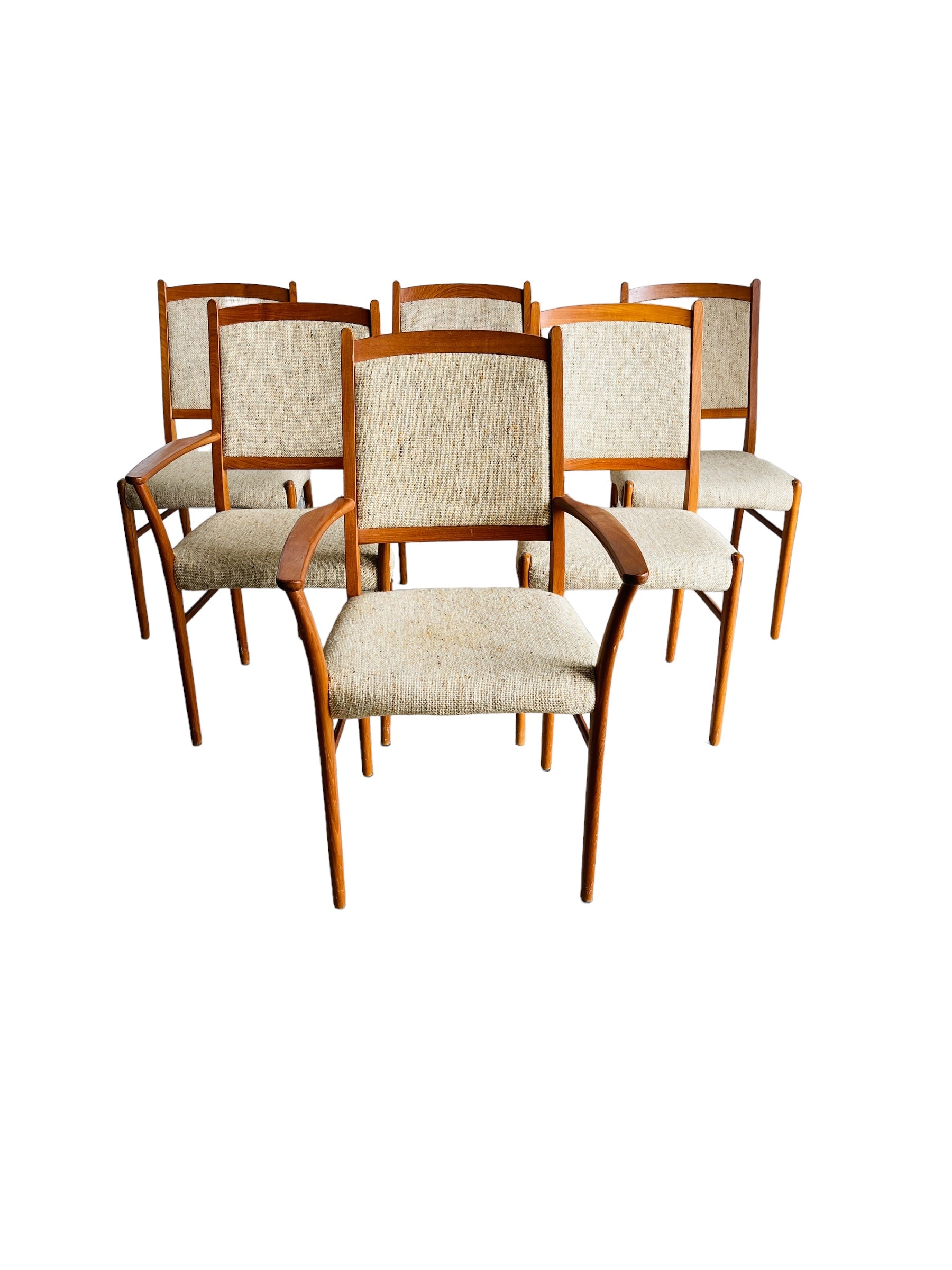 Set 6 Danish Modern Teak Dining Chairs image 0