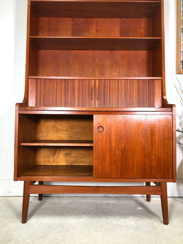 Mid-Century Danish Modern Teak Secretary Desk & Bookcase By Bornholms image 4