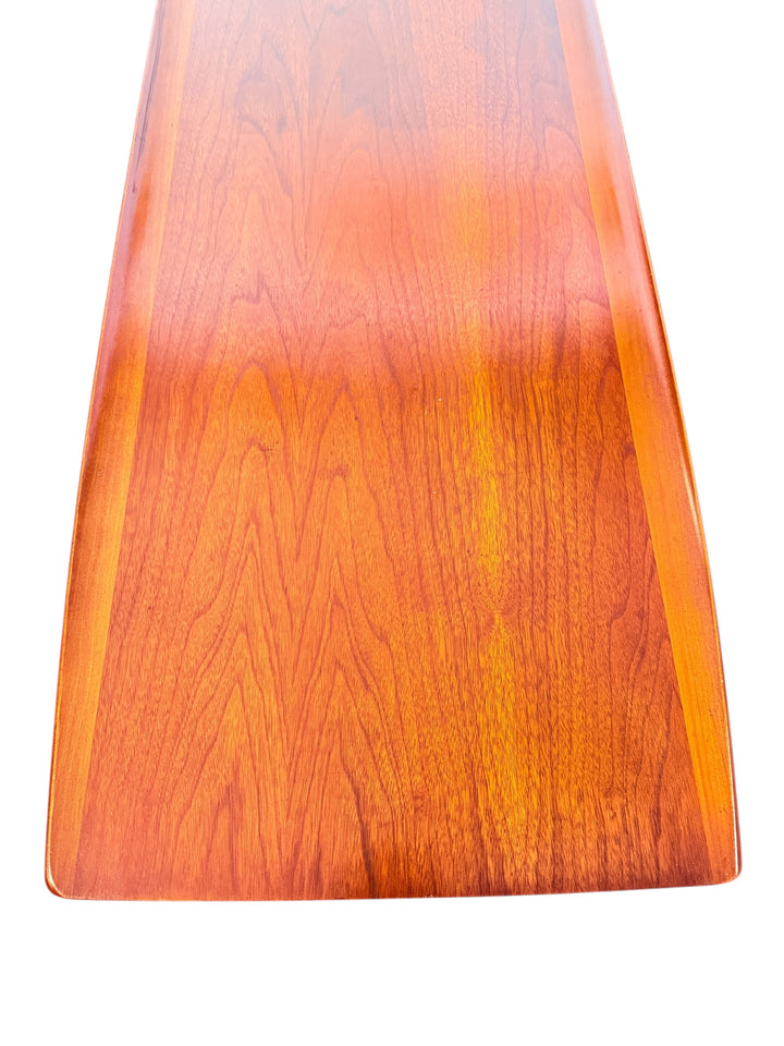 Mid-Century Modern Surfboard Coffee Table by Bassett in Black Walnut image 12