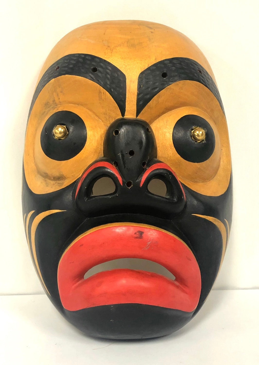 Vintage Northwest Native American/Canadian Mask Signed Jesse Davis image 0
