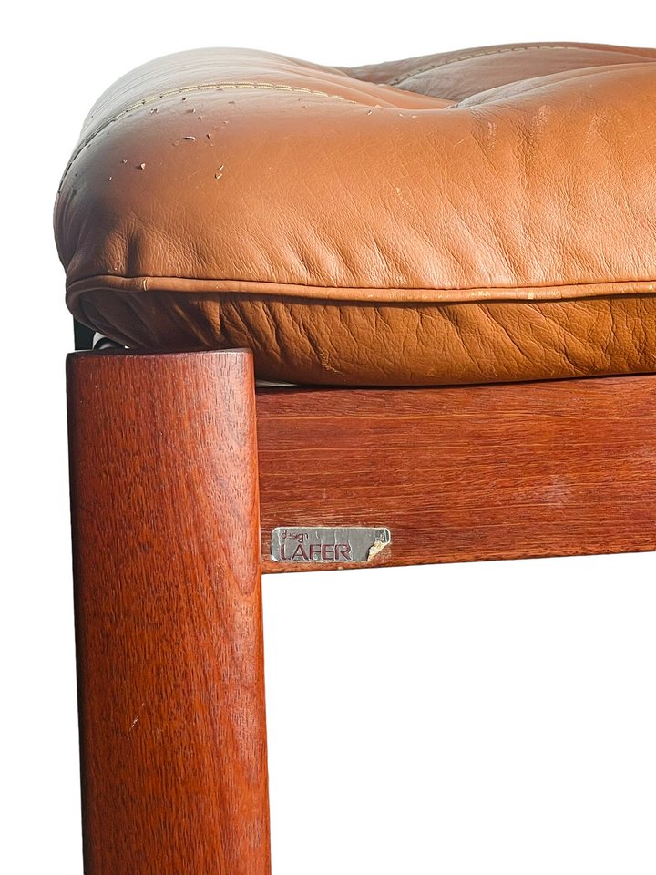 1970s Brazilian Rosewood Percival Lafer Leather Lounge Chair & Ottoman  image 5