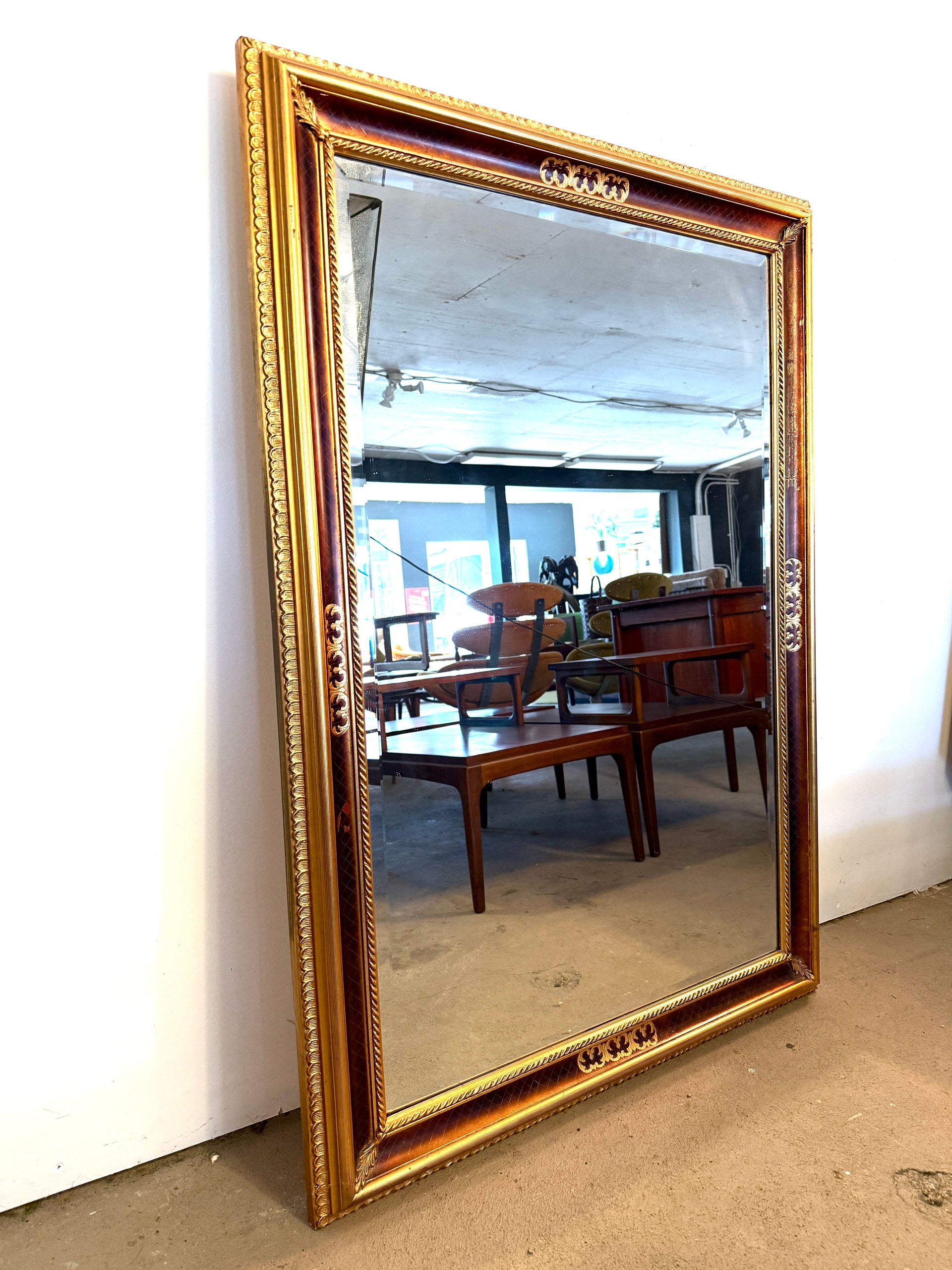 Vintage Large Mirror With Gold Frame by Carolina Mirror Company image 0
