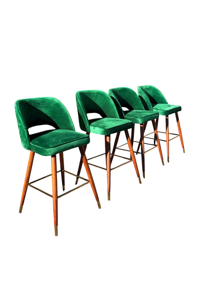 Set 4 Barstools / Mid Century Style image 1