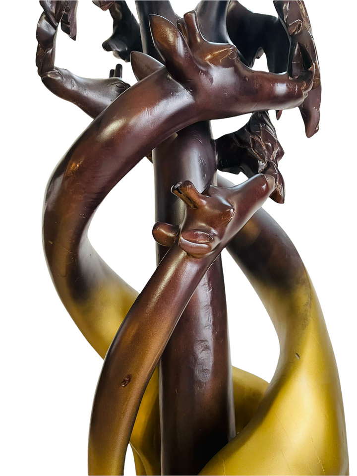 Vintage Hand Sculpture of Three Giraffe  image 3