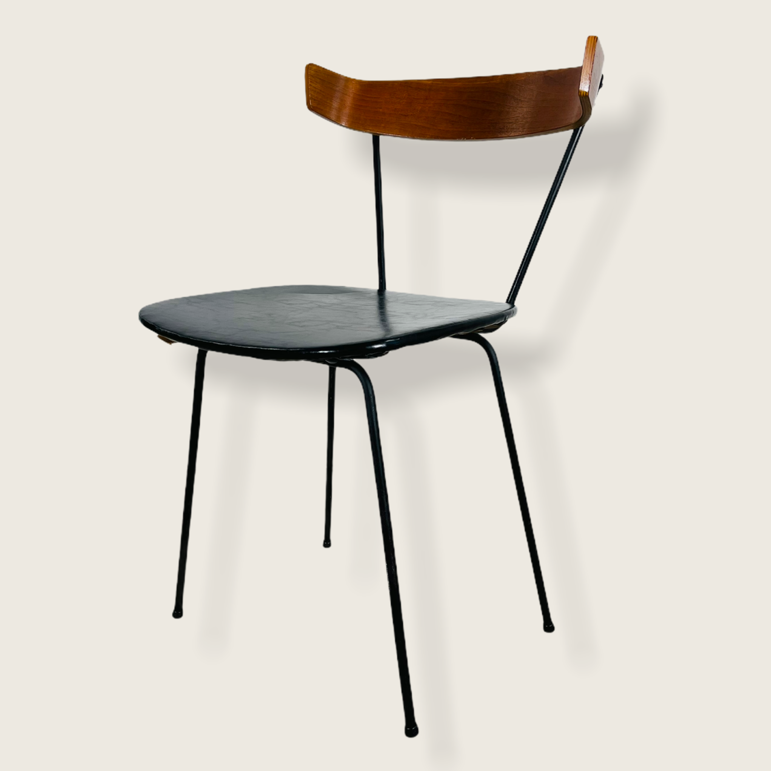 Mid-Century Modern Paul McCobb Style 1535 Iron & Walnut Desk or Dining Chair image 0