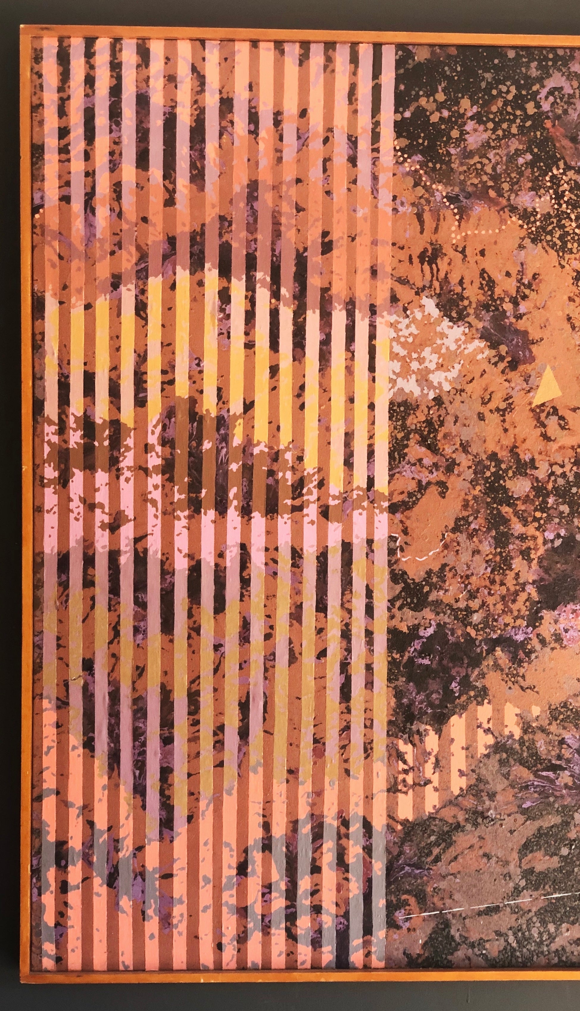 1976 Acrylic On Canvas By Carl Caivano, Space Scape Scanned image 1
