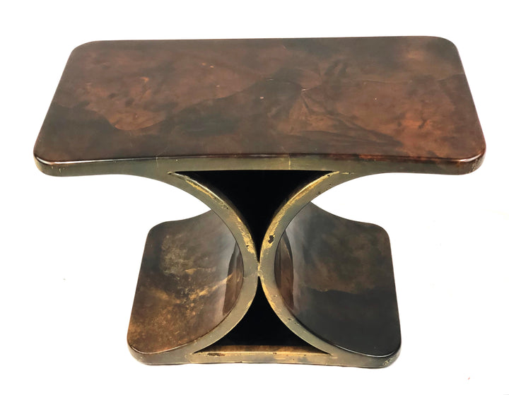 Mid Century Italian Modern Goatskin End Table by Aldo Tura image 2