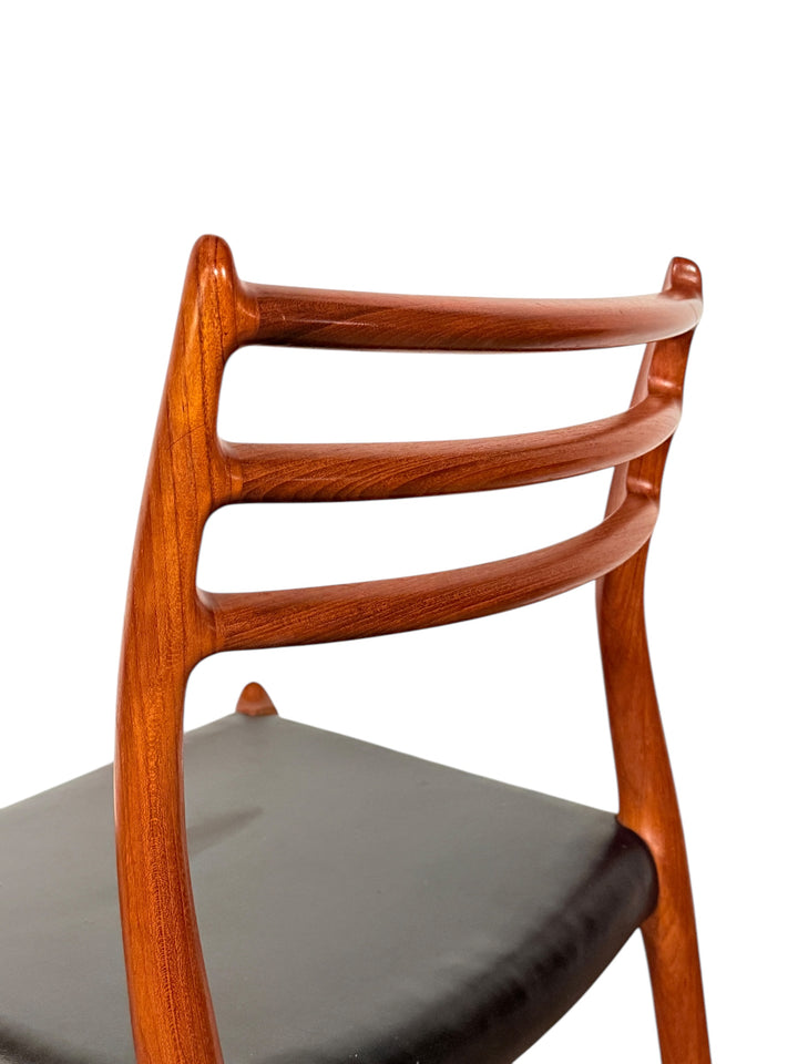 Set of Six Mid-Century Danish Teak Dining Chairs by Niels Otto Møller, Model 78 image 9
