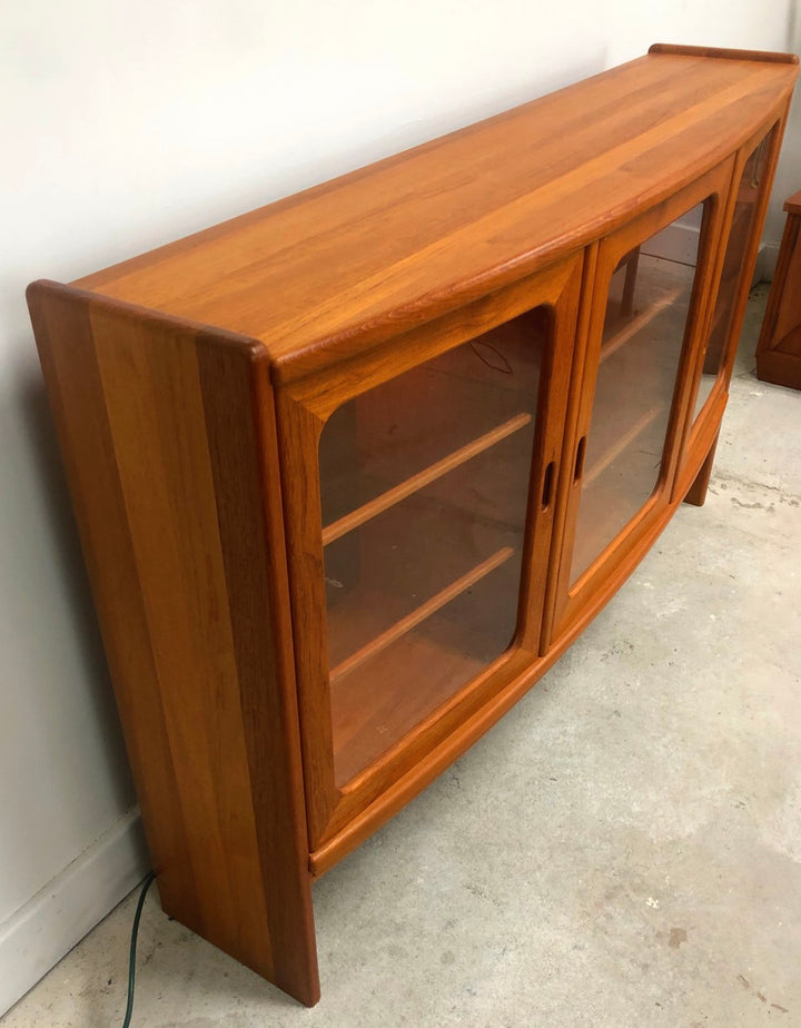 Mid-Century Modern Teak Bookcase with Glass Doors In Style of J.L. Moller image 9