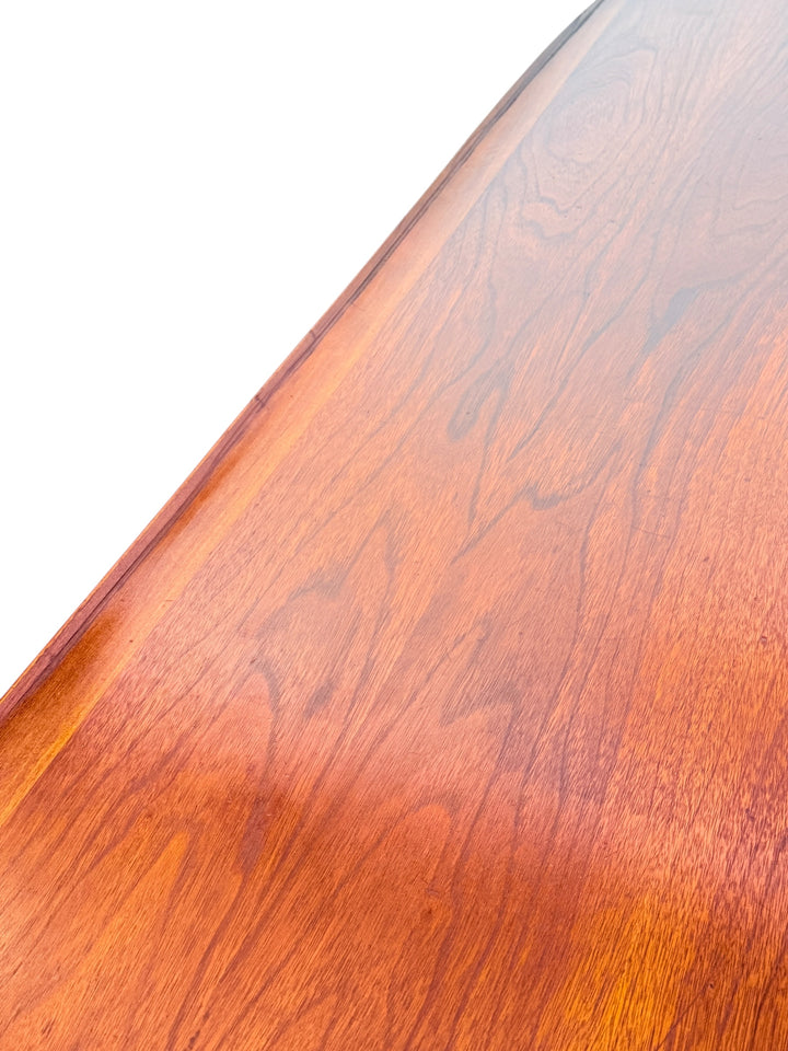 Mid-Century Modern Surfboard Coffee Table by Bassett in Black Walnut image 11