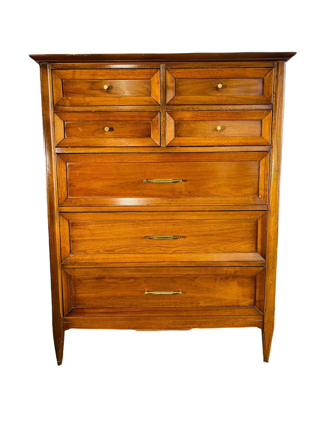 Mid-Century Modern Walnut Tall/Highboy Dresser by Permacraft image 0