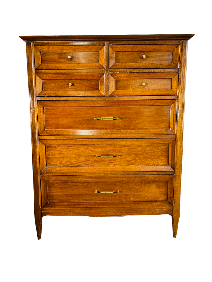 Mid-Century Modern Walnut Tall/Highboy Dresser by Permacraft image 0