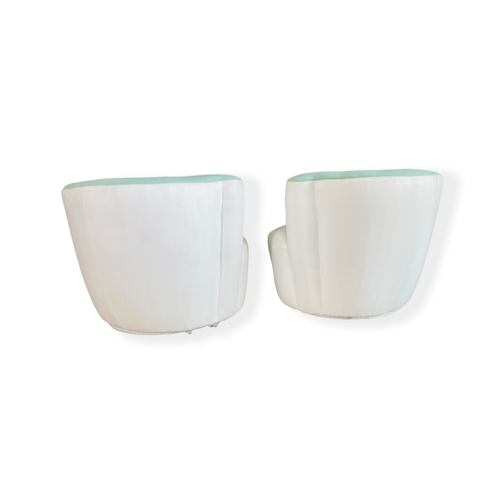 Pair of Vladimir Kagan Corkscrew Nautilus Swiveling Chairs image 6