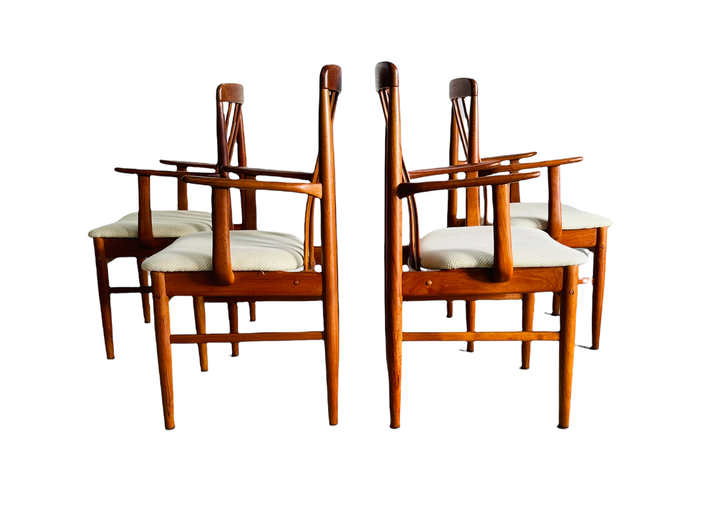 Set 4 1970s Benny Linden Teak Dining Chairs image 1