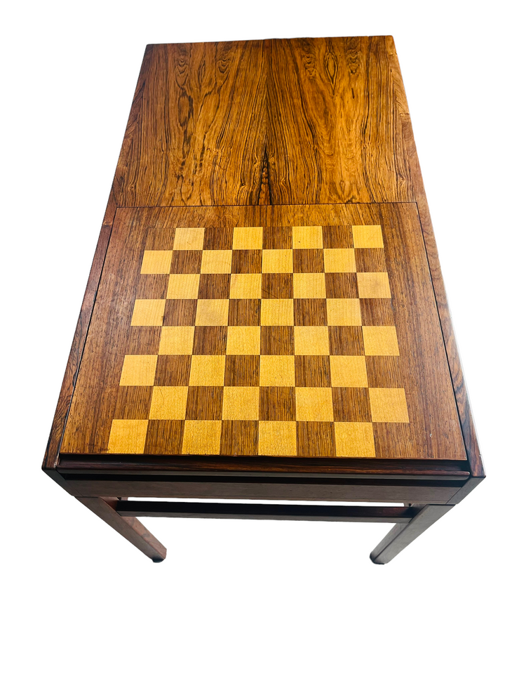 Danish Modern Rosewood Chess/Game Table by Illum Wikkelsø image 2