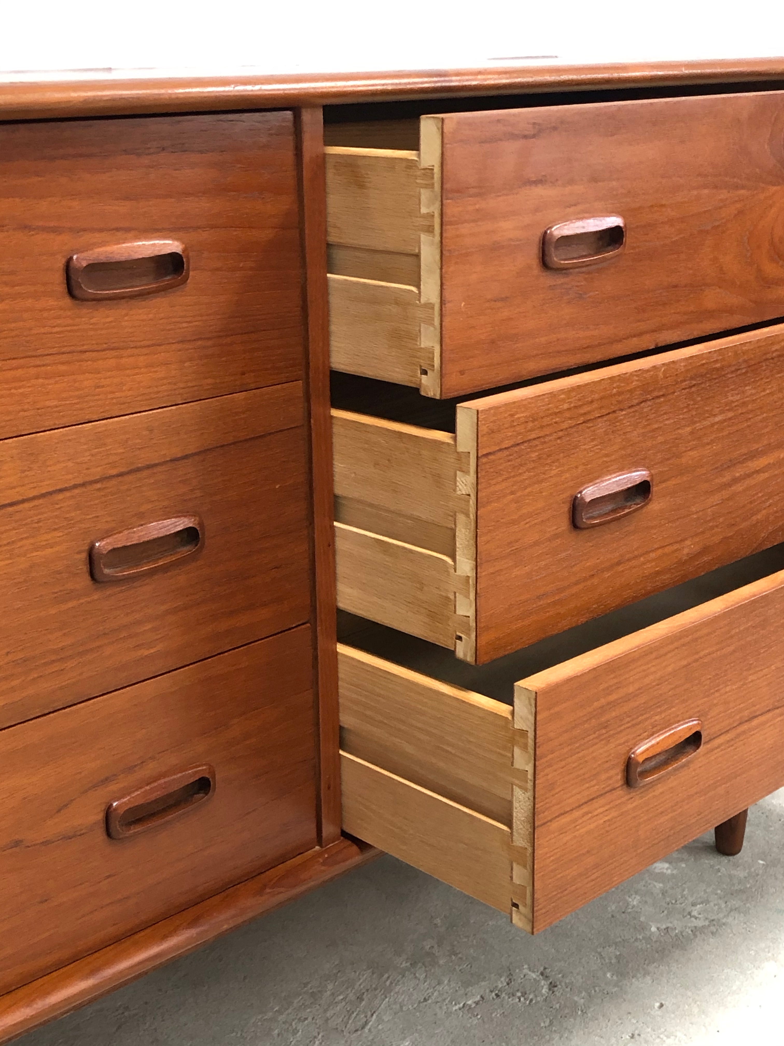 Mid Century Danish Modern Teak Dresser/Credenza image 2