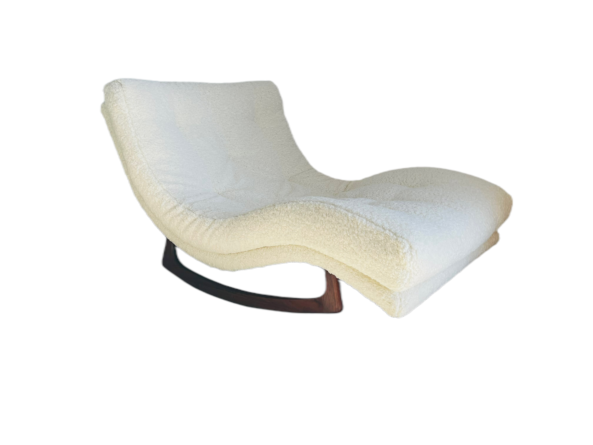 Adrian Pearsall Boucle Wave Rocking Lounge Chaise  image 1