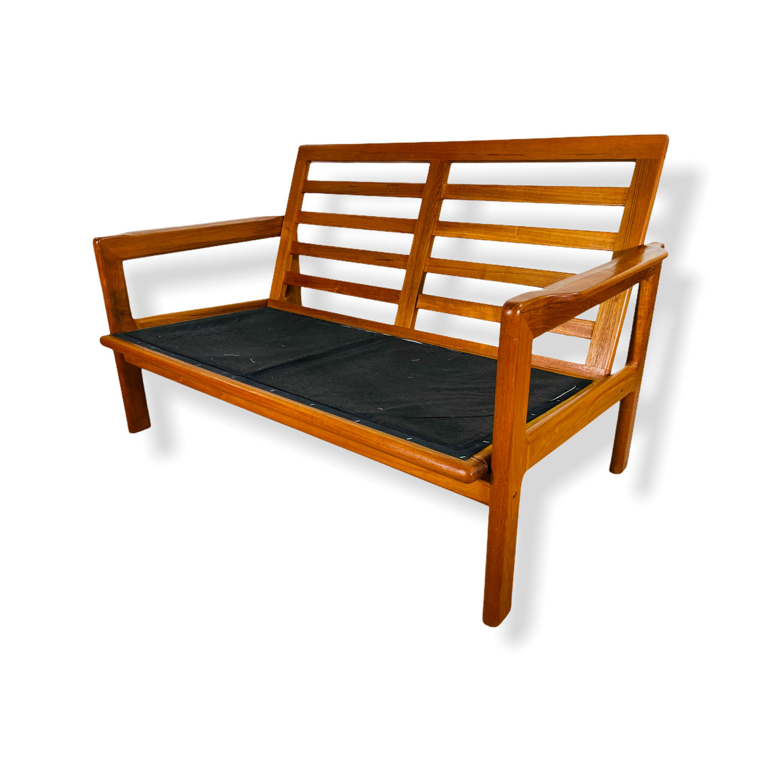 Mid-Century Danish Modern Teak Loveseat Sofa image 7