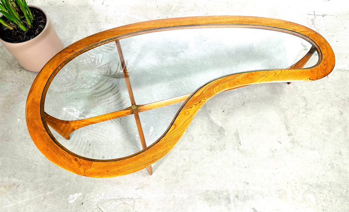 Mid-Century Modern Kidney Shape Coffee Table by Lane Furniture image 10