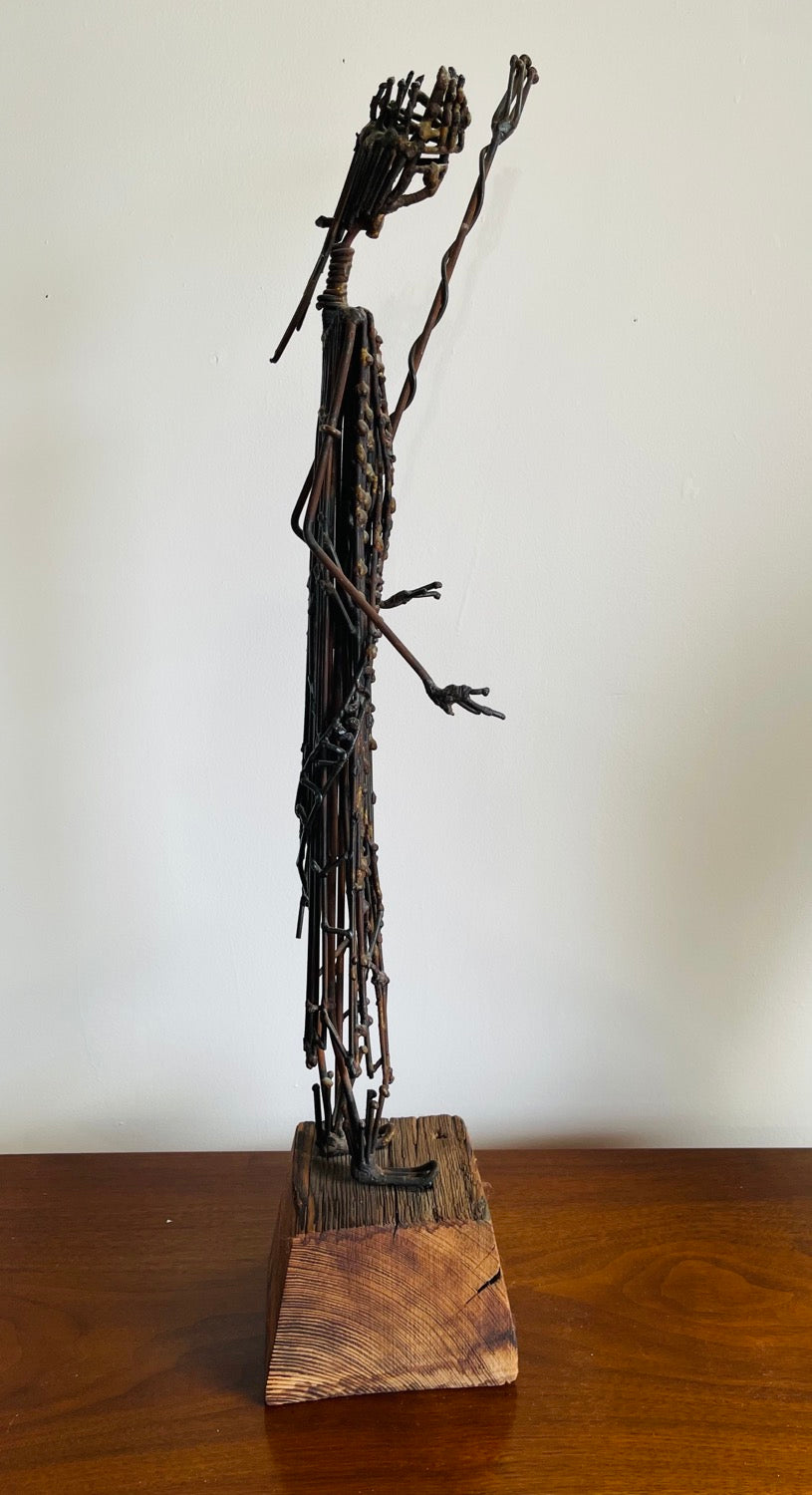 Mid-Century Brutalist Bronze Sculpture by Harold Kerr image 2