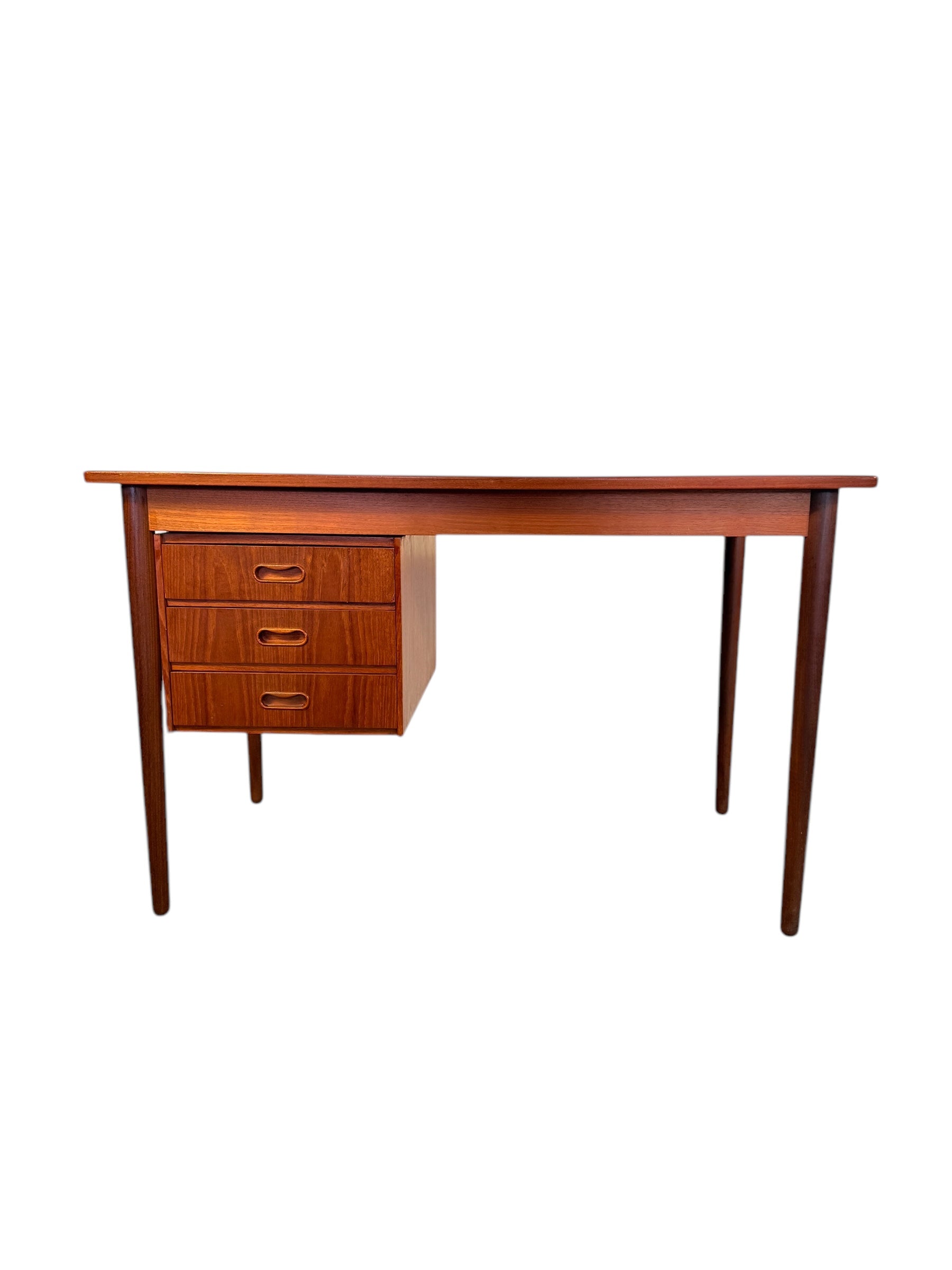 Danish Teak Writing Desk by Arne Vodder with Sliding Drawers image 3