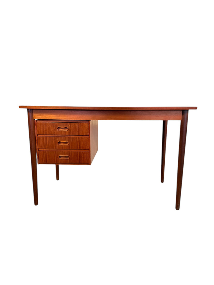 Danish Teak Writing Desk by Arne Vodder with Sliding Drawers image 3