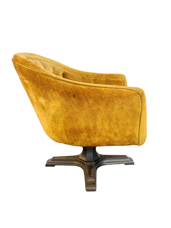 Mid Century Modern Swiveling Lounge Chair & Ottoman by ChromeCraft image 3