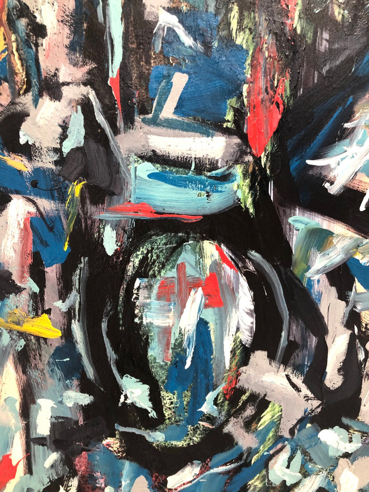 R Monti Abstract Oil on Canvas  image 1