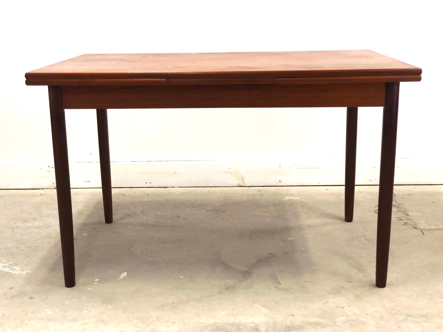 Mid-Century Danish Modern Teak Draw Leaf Dining Table image 8
