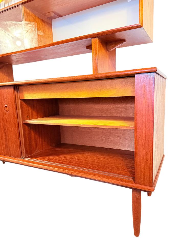 Mid-Century Modern Teak Sideboard + Hutch by R. Huber – 1960s image 6