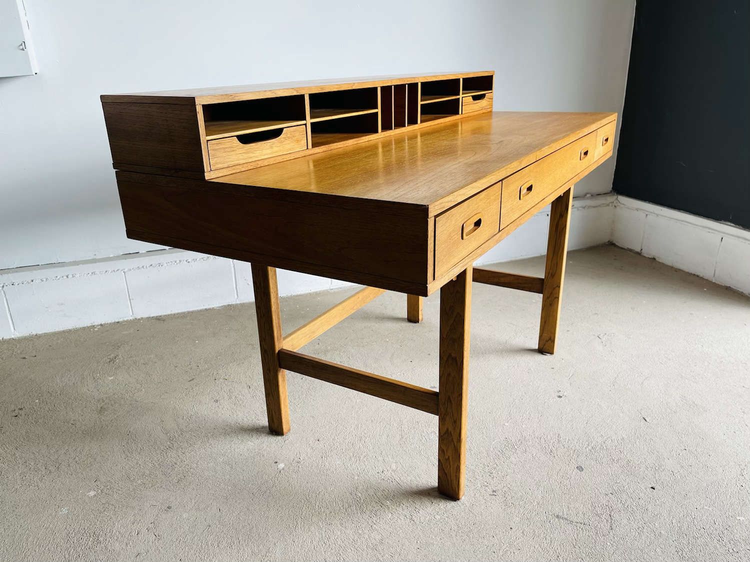 Danish Modern Teak Flip Top Desk by Peter Lovig Nielsen image 10