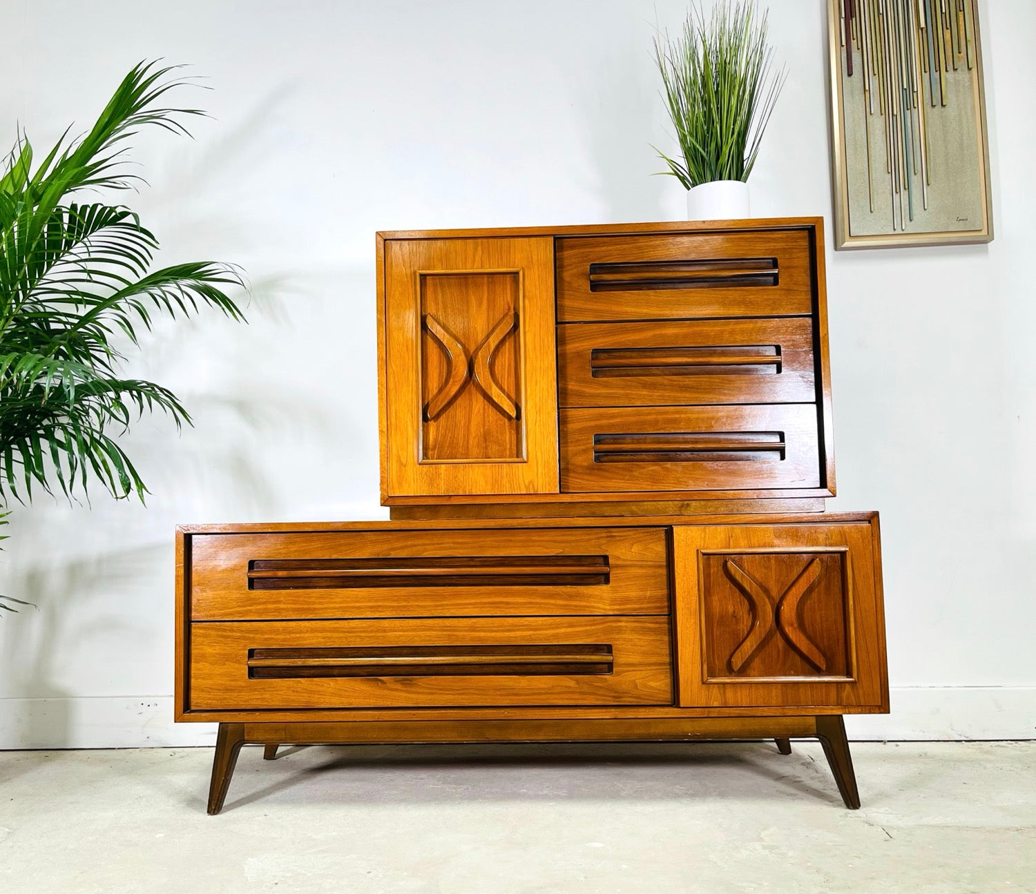 Mid-Century Modern Highboy Dresser by Young Furniture MFG.  image 0