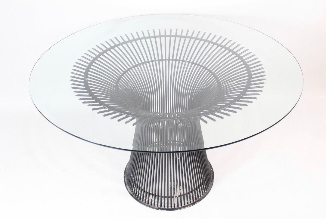 Warren Platner Steel and Glass Dining Table for Knoll image 0