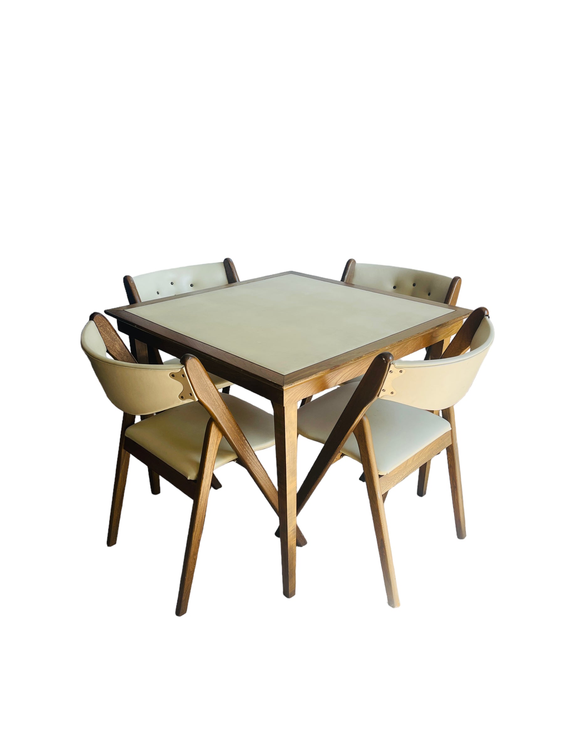 Folding Dining / Cards Table & Set of 4 Folding Chairs image 0