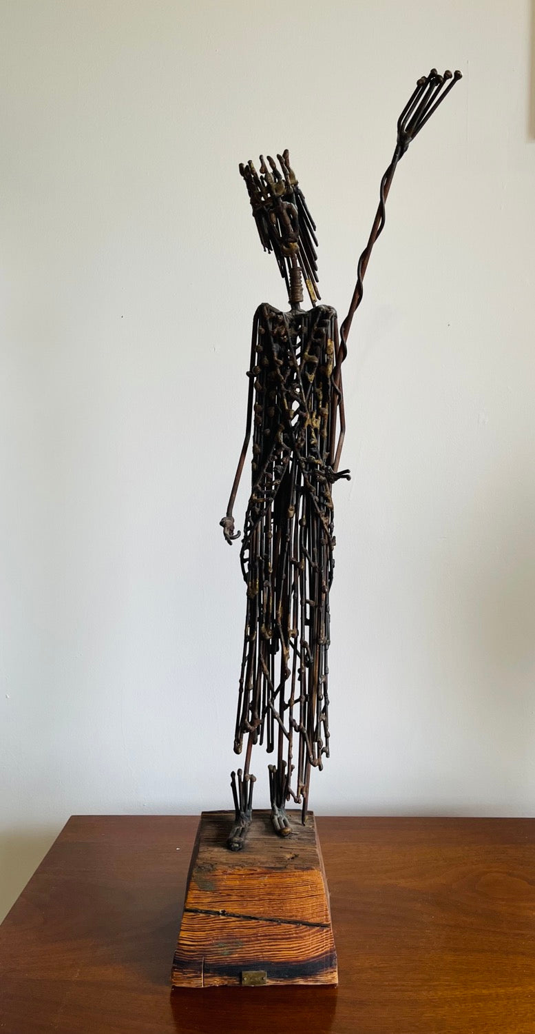 Mid-Century Brutalist Bronze Sculpture by Harold Kerr image 8