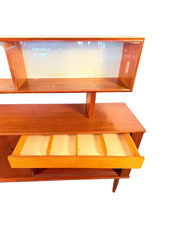 Mid-Century Modern Teak Sideboard + Hutch by R. Huber – 1960s image 7