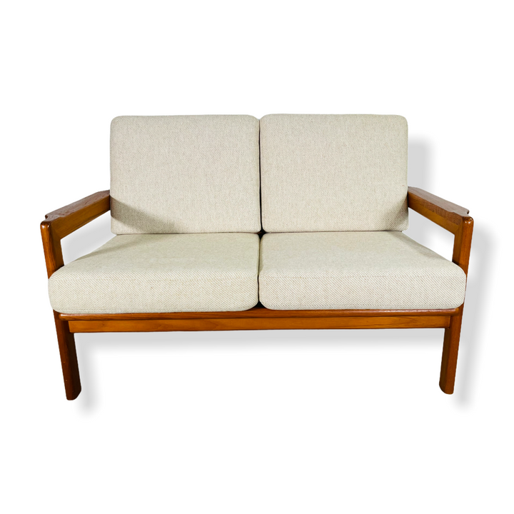 Mid-Century Danish Modern Teak Loveseat Sofa image 1