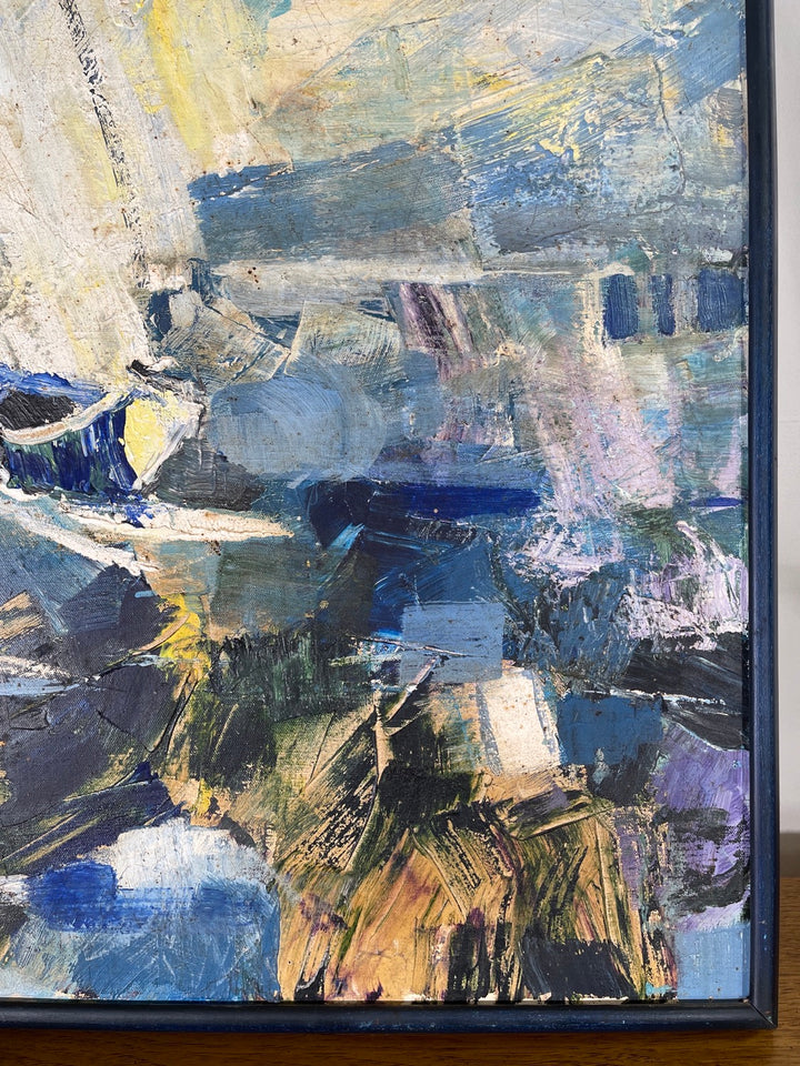 Mid-Century Modern Abstract Painting Signed  image 6