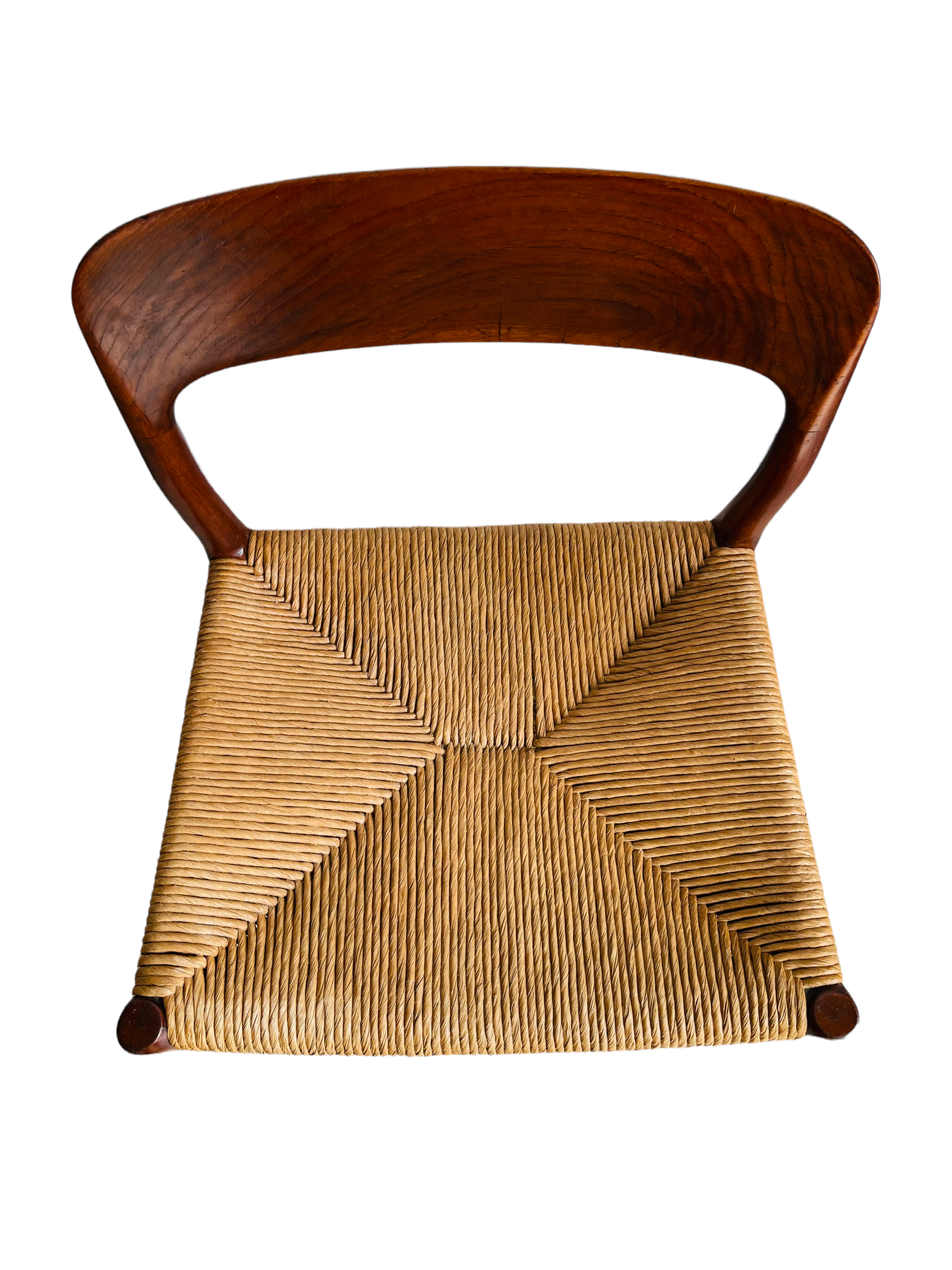 Pair Danish Modern Niels Moller Model #75 Paper Cord Chairs image 5