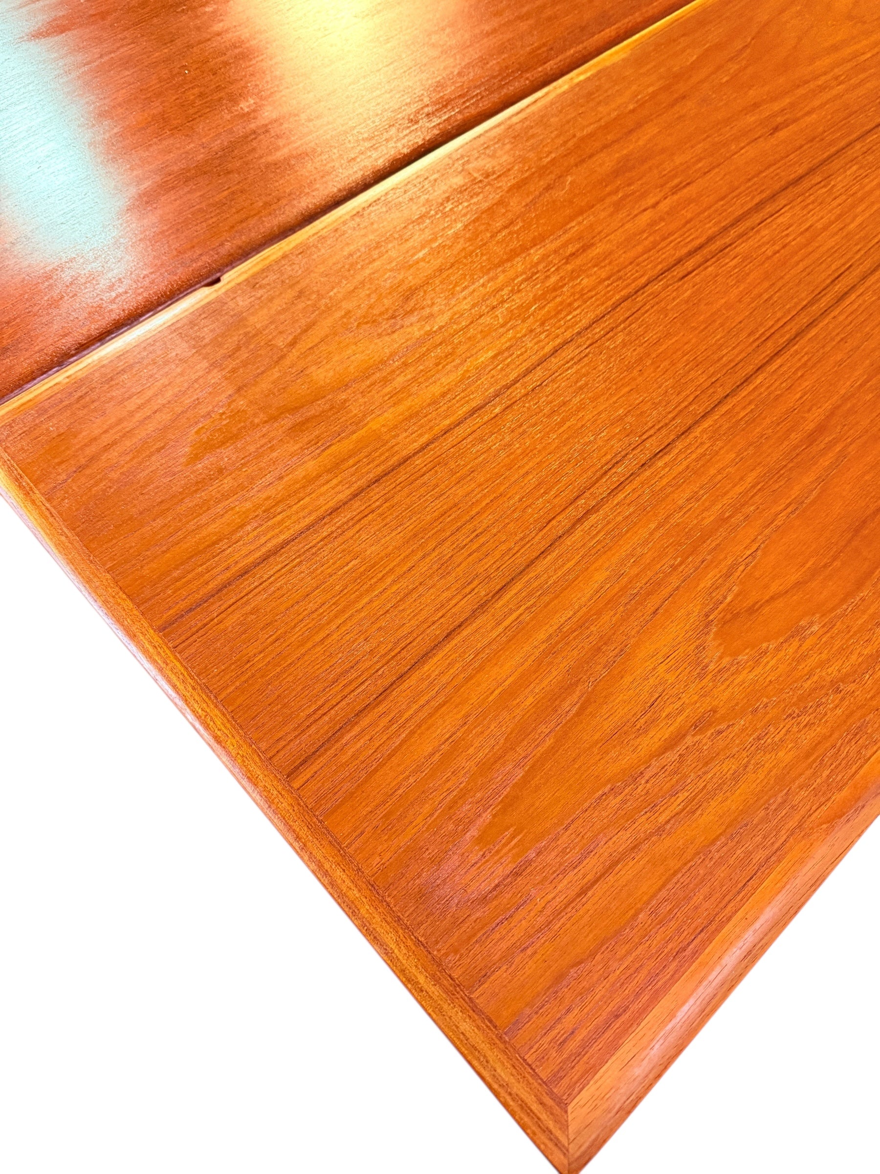 Mid Century Danish Modern Teak Draw Leaf Dining Table  image 11