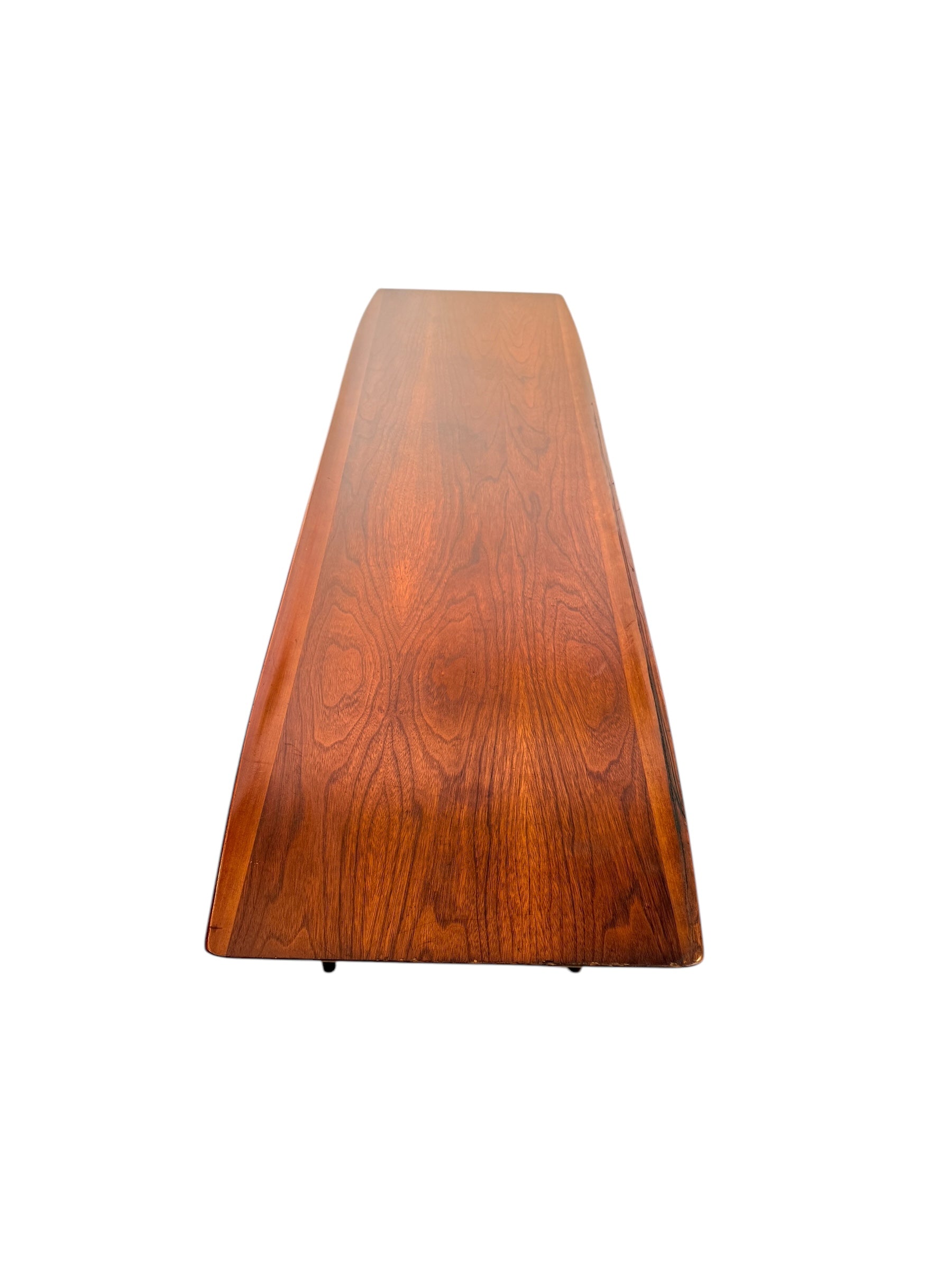 Mid-Century Modern Surfboard Coffee Table by Bassett in Black Walnut image 8
