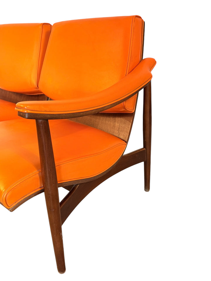 Mid-Century Modern Loveseat by Thonet Furniture image 8