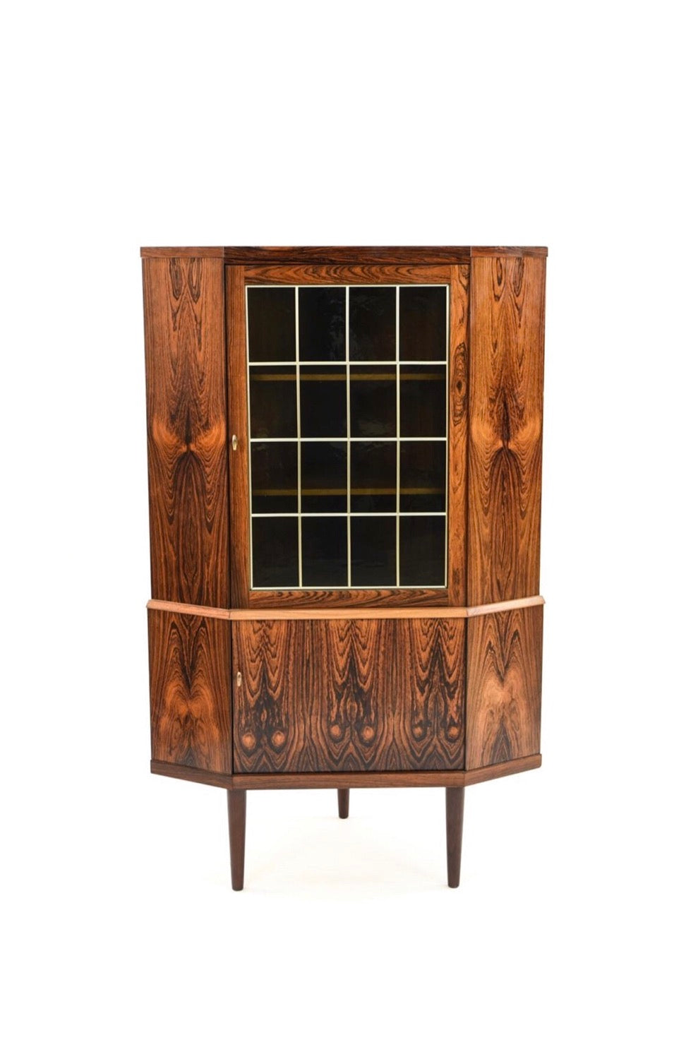 Mid-Century Danish Modern Rosewood Corner Cabinet image 0