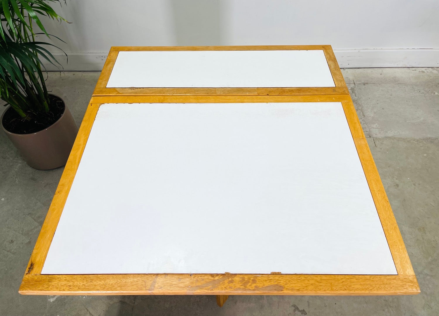 Mid-Century Modern Drop Leaf Table with Folding Chairs (Set 4) image 4