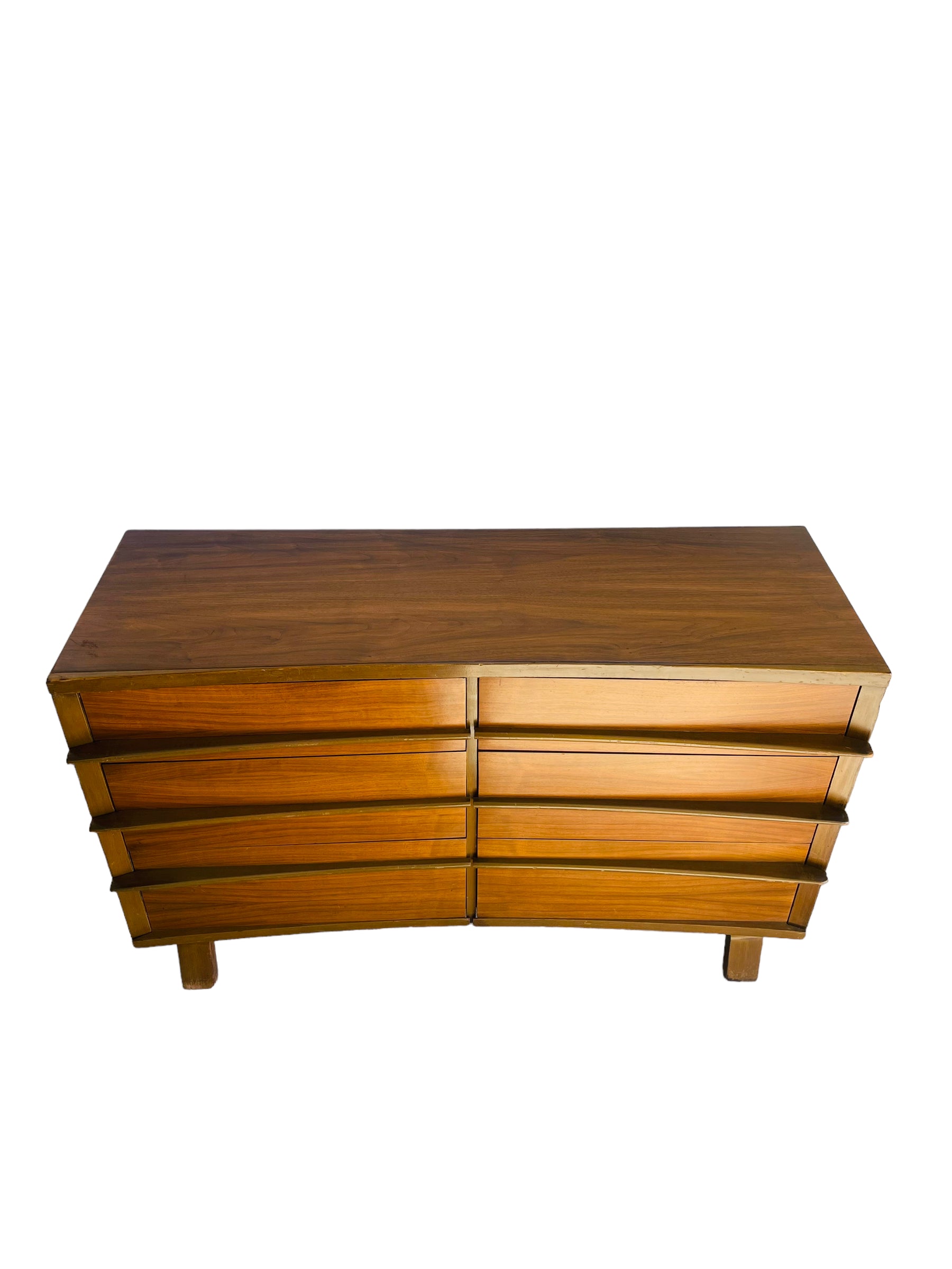 Mid Century Modern Bow Front Walnut Dresser / Credenza  image 1