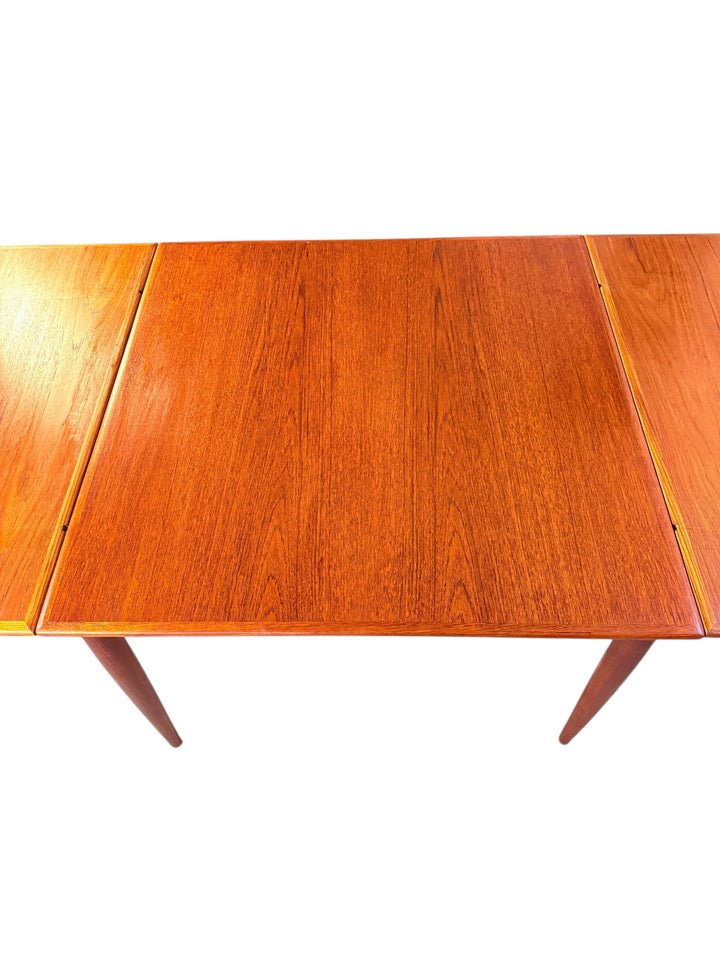 Mid Century Danish Modern Teak Draw Leaf Dining Table  image 9